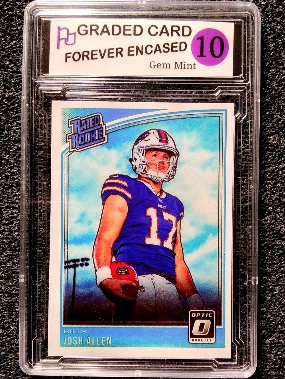 Josh Allen Buffalo Bills MVP Football Rookie. Graded 10 Gem Mint